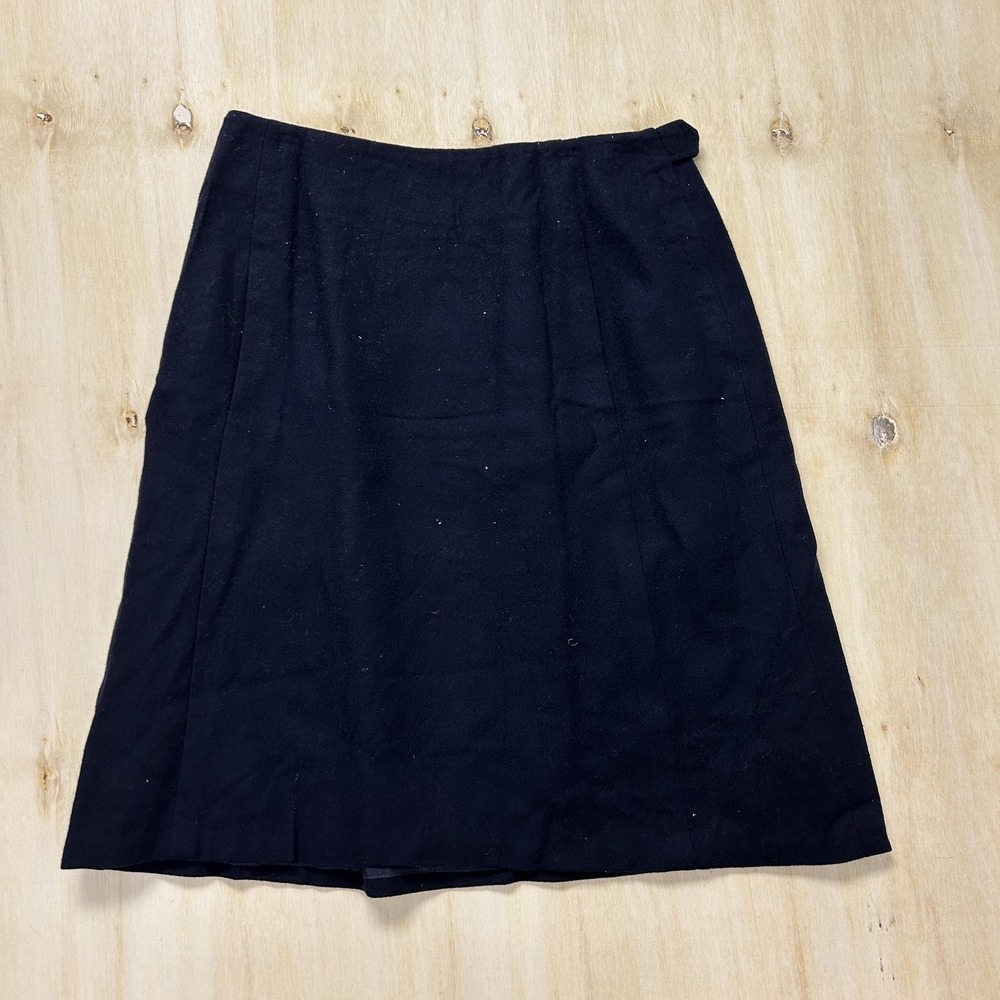 Vintage‎ Evan Picone Skirt Womens 10 Black Wool A-Line Knee Length Lined Pockets